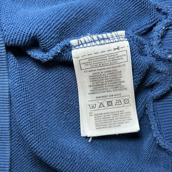 Adidas Originals Blue Hoodie Oversized Women’s size medium Adicolor Trefoil - Picture 7 of 7